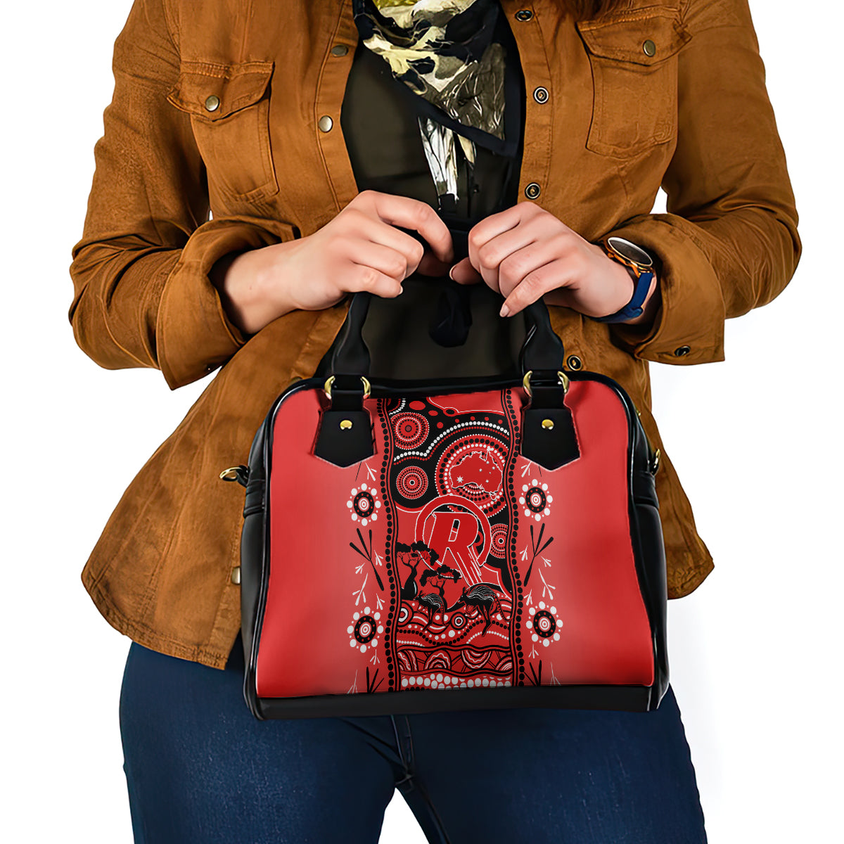 Melbourne Renegades Cricket Shoulder Handbag Happy Australia Day Aboriginal Art - Vibe Hoodie Shop