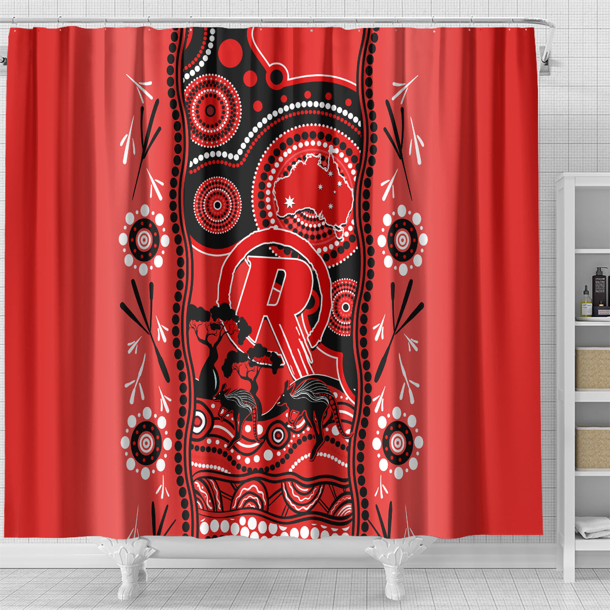 melbourne-renegades-cricket-shower-curtain-happy-australia-day-aboriginal-art