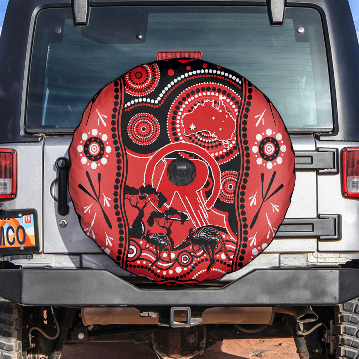 Melbourne Renegades Cricket Spare Tire Cover Happy Australia Day Aboriginal Art - Vibe Hoodie Shop