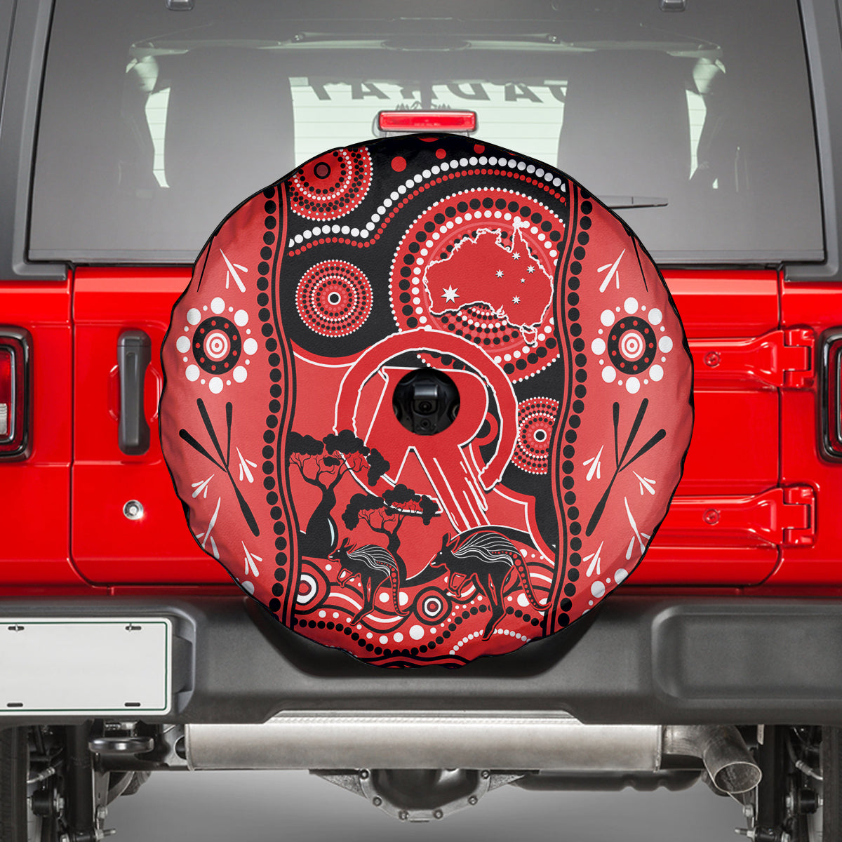 Melbourne Renegades Cricket Spare Tire Cover Happy Australia Day Aboriginal Art - Vibe Hoodie Shop