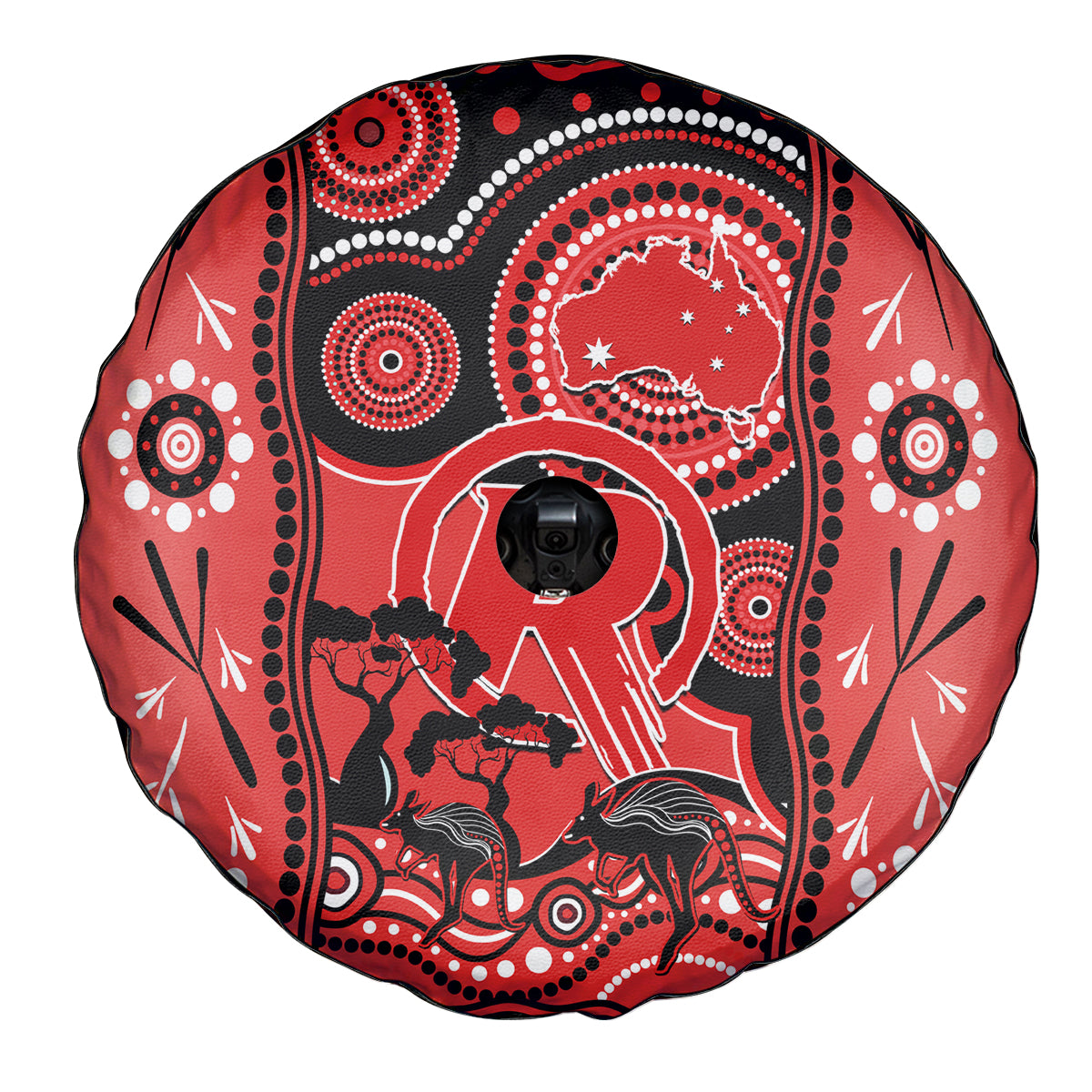 Melbourne Renegades Cricket Spare Tire Cover Happy Australia Day Aboriginal Art - Vibe Hoodie Shop