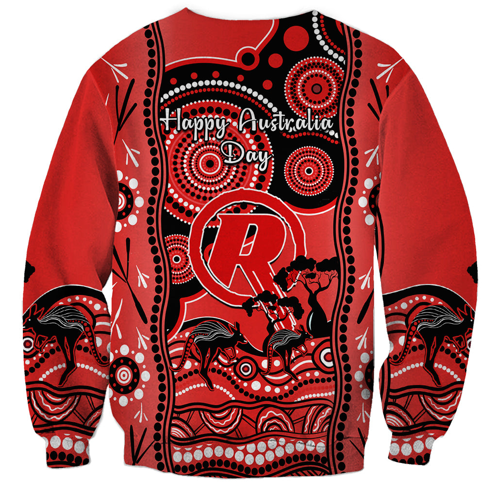 Melbourne Renegades Cricket Sweatshirt Happy Australia Day Aboriginal Art - Vibe Hoodie Shop