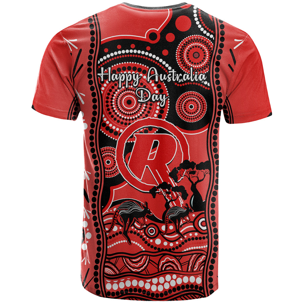 Melbourne Renegades Cricket T Shirt Happy Australia Day Aboriginal Art - Vibe Hoodie Shop