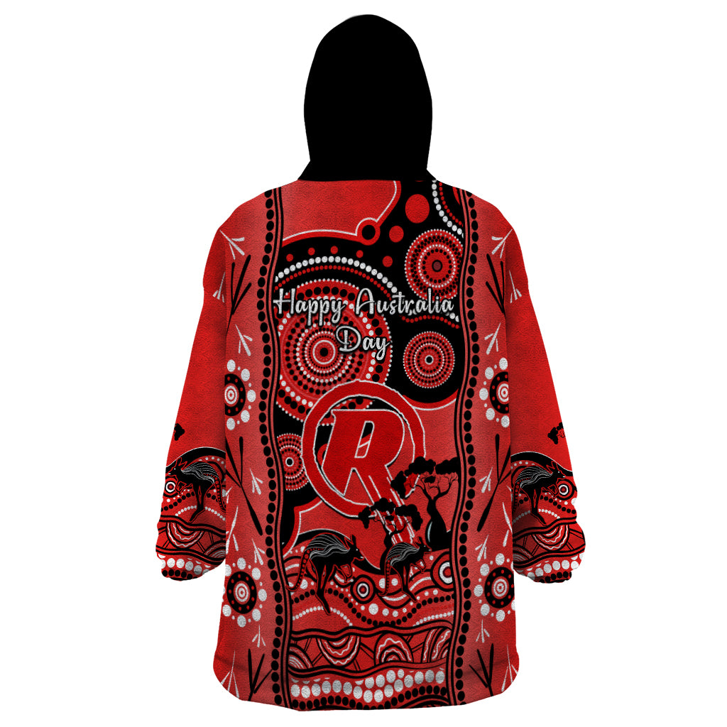 Melbourne Renegades Cricket Wearable Blanket Hoodie Happy Australia Day Aboriginal Art - Vibe Hoodie Shop