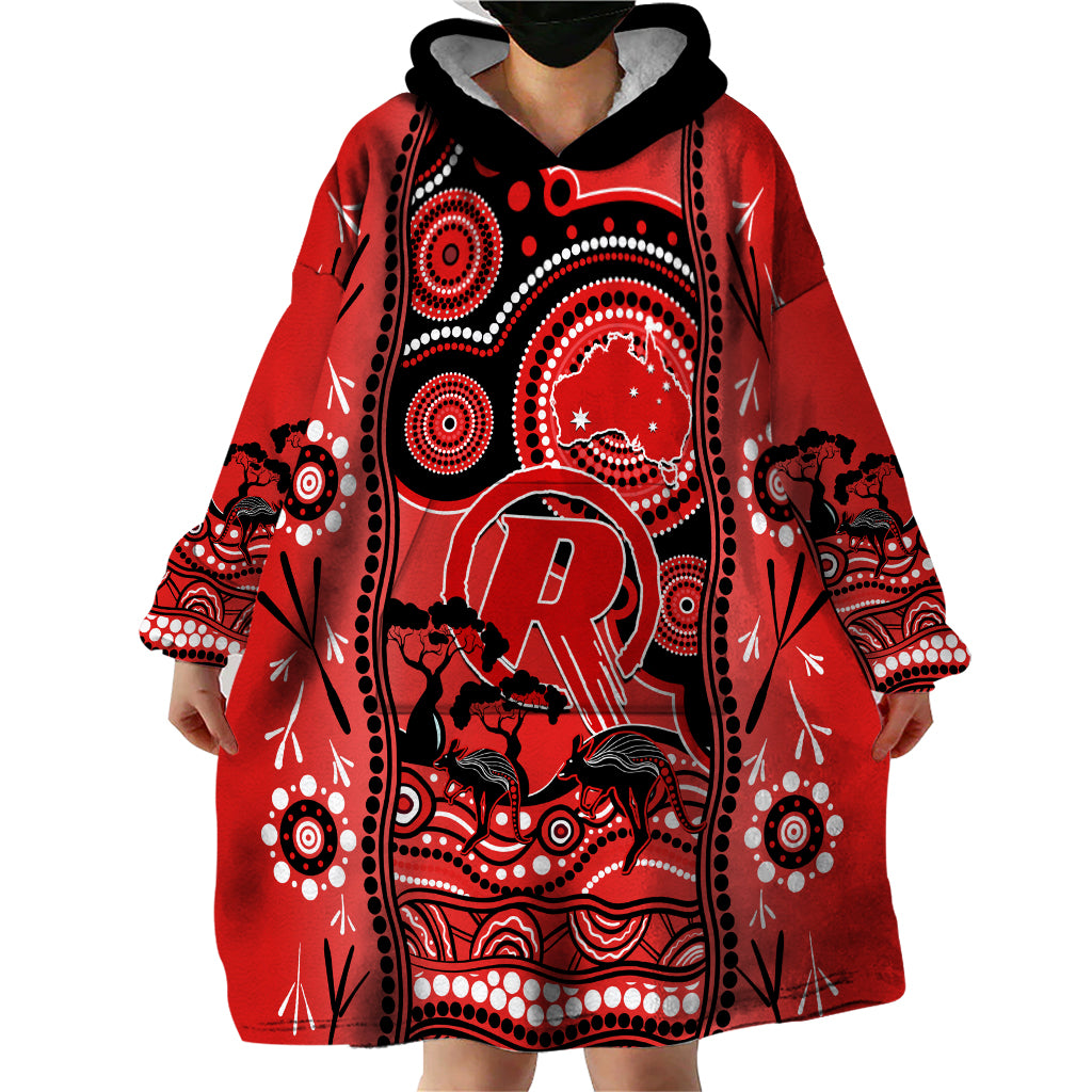 Melbourne Renegades Cricket Wearable Blanket Hoodie Happy Australia Day Aboriginal Art - Vibe Hoodie Shop