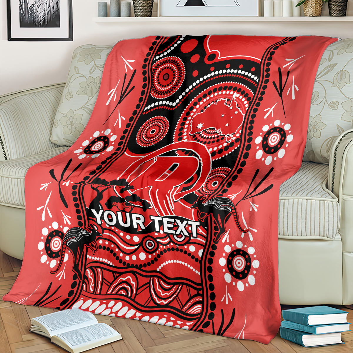 Custom Melbourne Renegades Cricket Blanket Happy Australia Day Aboriginal Art - Vibe Hoodie Shop