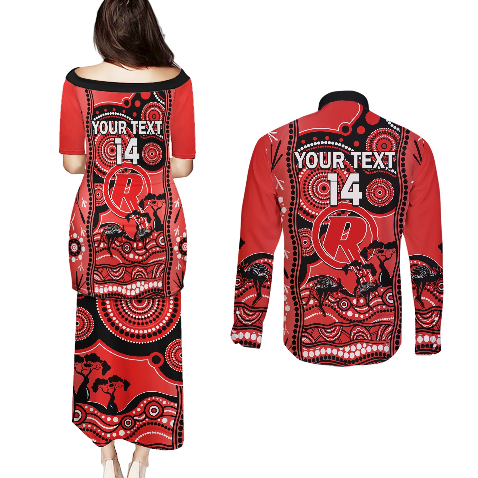 custom-melbourne-renegades-cricket-couples-matching-puletasi-dress-and-long-sleeve-button-shirt-happy-australia-day-aboriginal-art