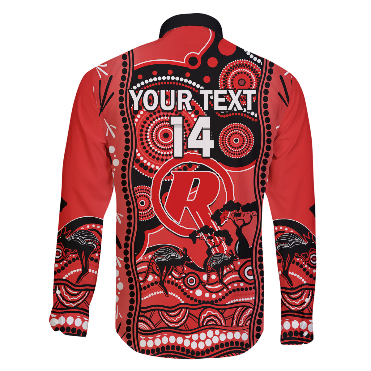 custom-melbourne-renegades-cricket-family-matching-long-sleeve-bodycon-dress-and-hawaiian-shirt-happy-australia-day-aboriginal-art