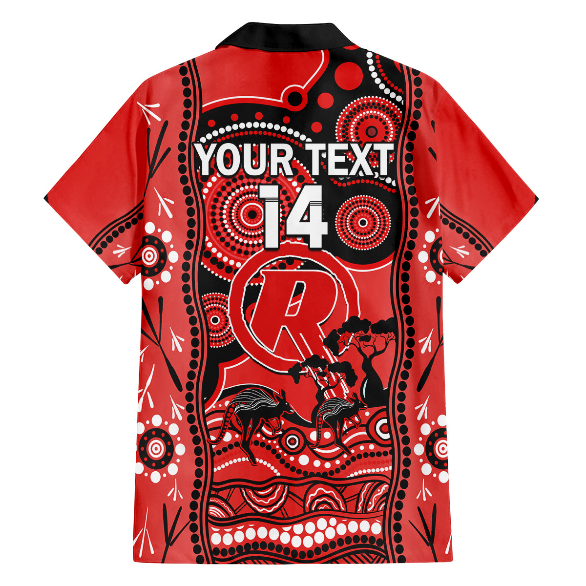 custom-melbourne-renegades-cricket-family-matching-off-shoulder-long-sleeve-dress-and-hawaiian-shirt-happy-australia-day-aboriginal-art