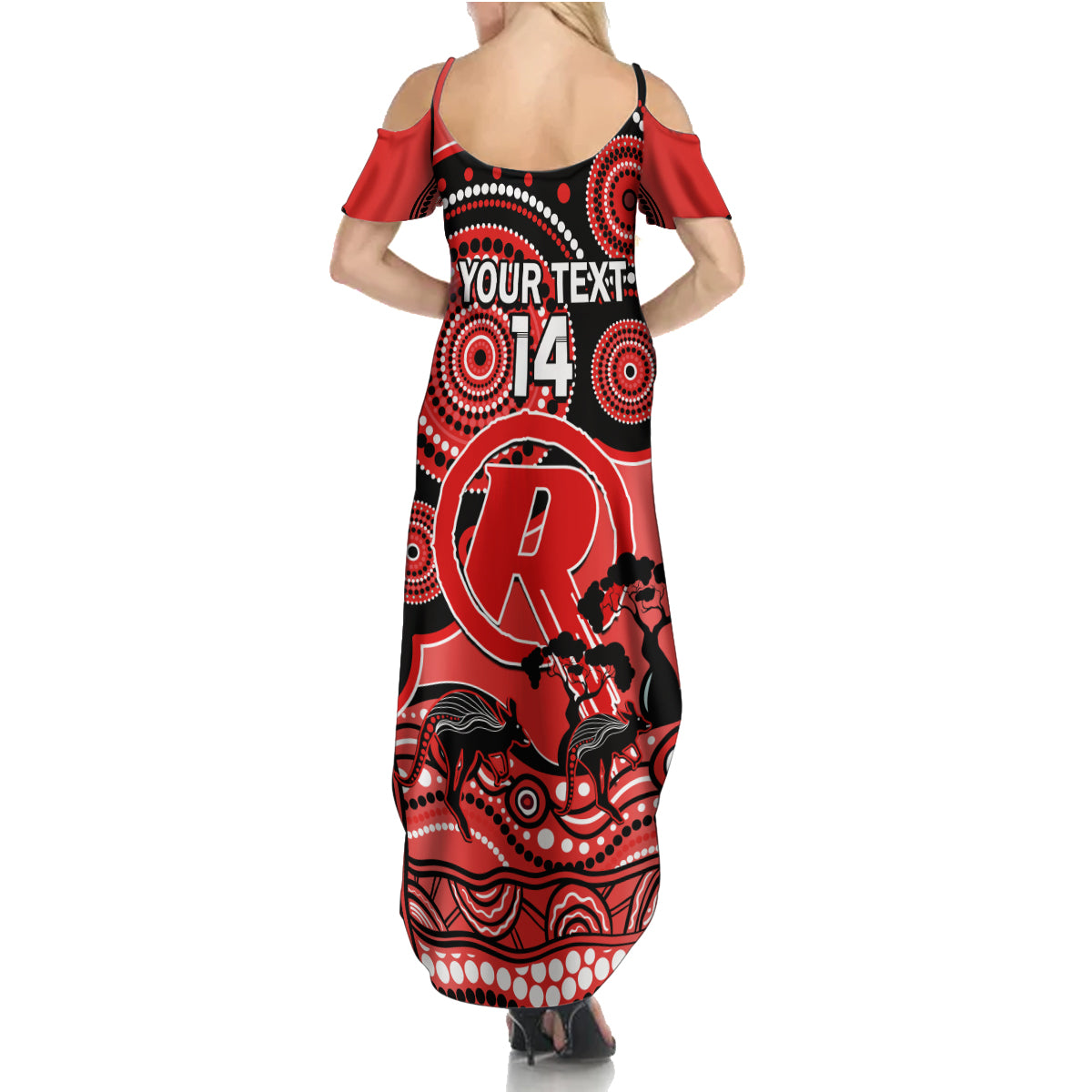 custom-melbourne-renegades-cricket-family-matching-summer-maxi-dress-and-hawaiian-shirt-happy-australia-day-aboriginal-art