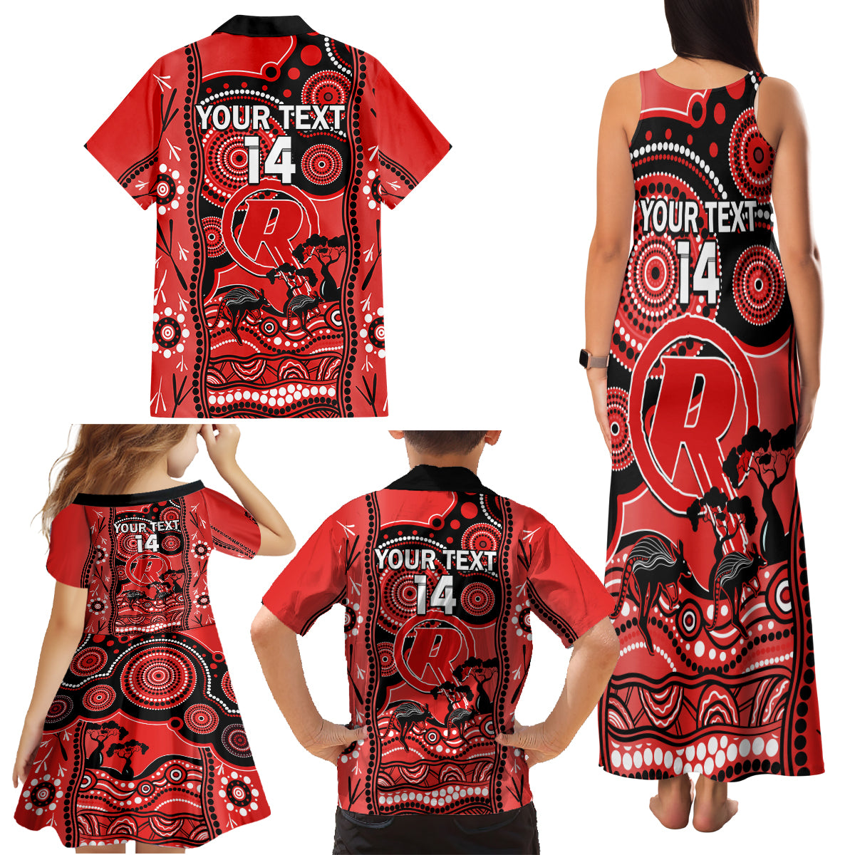 custom-melbourne-renegades-cricket-family-matching-tank-maxi-dress-and-hawaiian-shirt-happy-australia-day-aboriginal-art