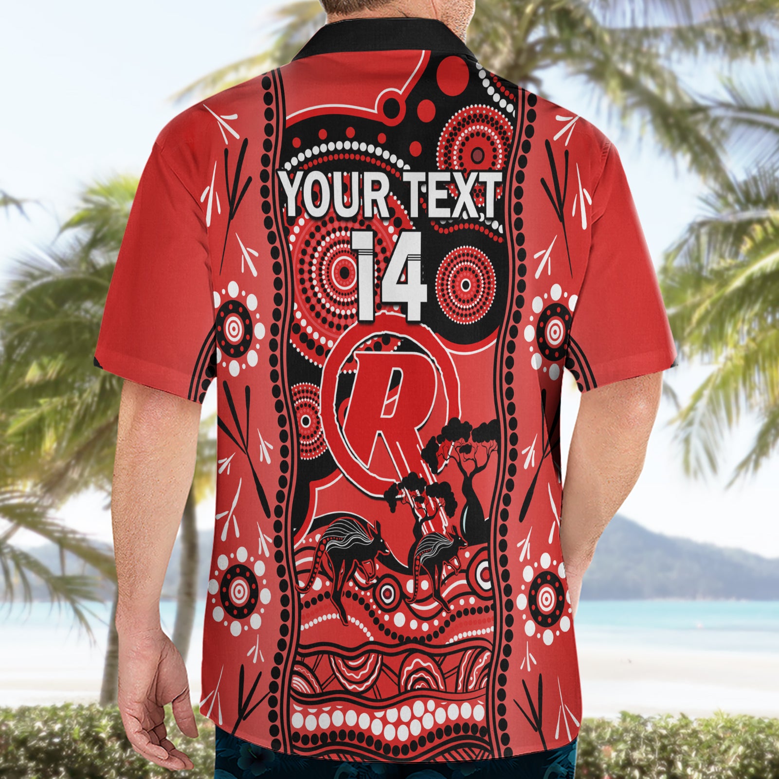 Custom Melbourne Renegades Cricket Hawaiian Shirt Happy Australia Day Aboriginal Art - Vibe Hoodie Shop