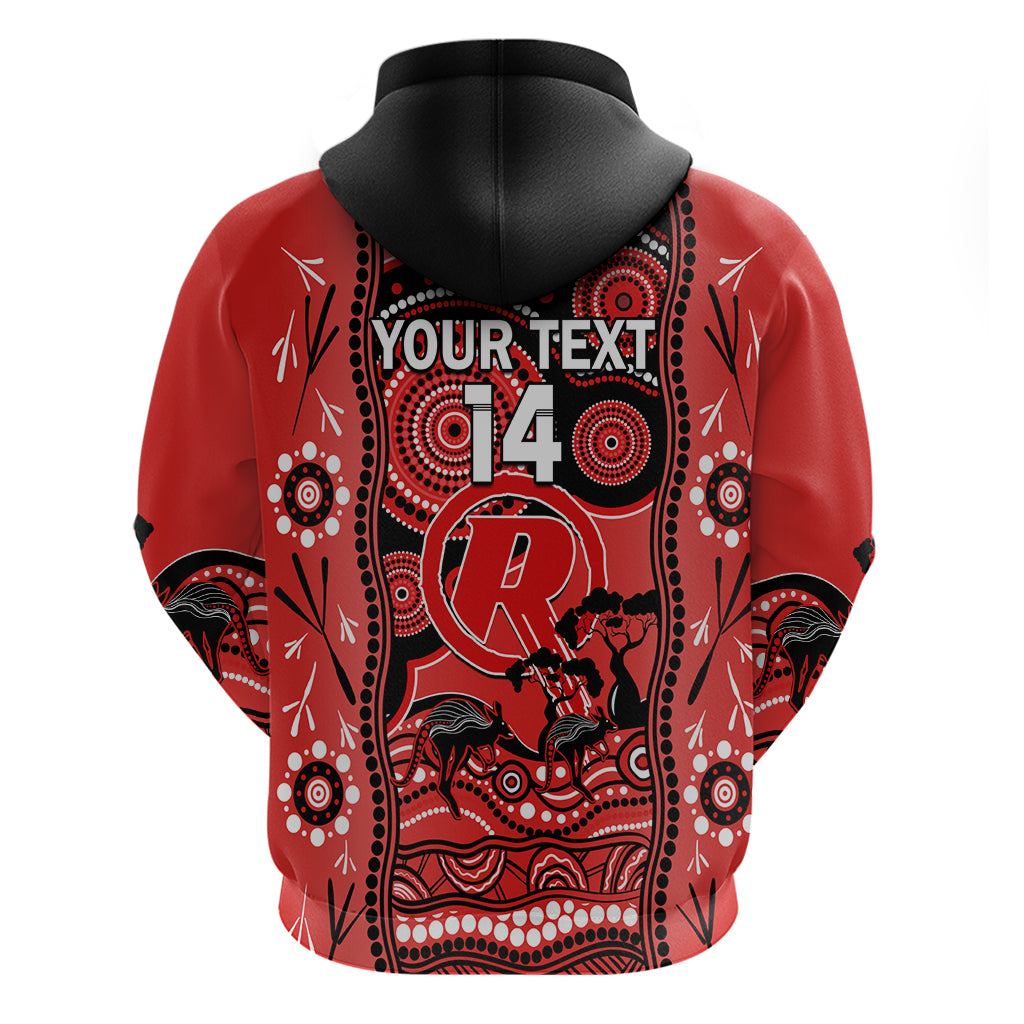 Custom Melbourne Renegades Cricket Hoodie Happy Australia Day Aboriginal Art - Vibe Hoodie Shop