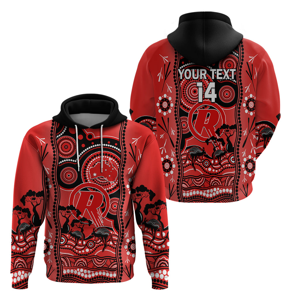 Custom Melbourne Renegades Cricket Hoodie Happy Australia Day Aboriginal Art - Vibe Hoodie Shop