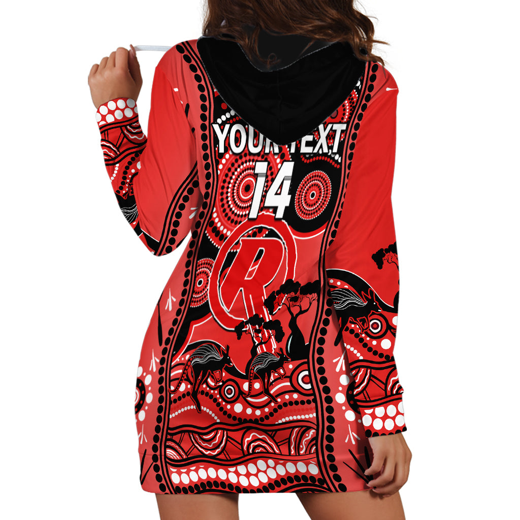 Custom Melbourne Renegades Cricket Hoodie Dress Happy Australia Day Aboriginal Art - Vibe Hoodie Shop