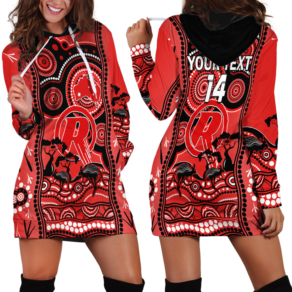 Custom Melbourne Renegades Cricket Hoodie Dress Happy Australia Day Aboriginal Art - Vibe Hoodie Shop