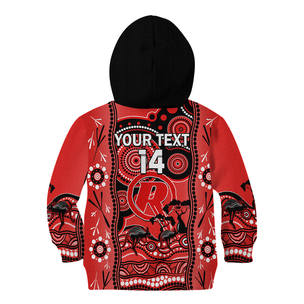 Custom Melbourne Renegades Cricket Kid Hoodie Happy Australia Day Aboriginal Art - Vibe Hoodie Shop