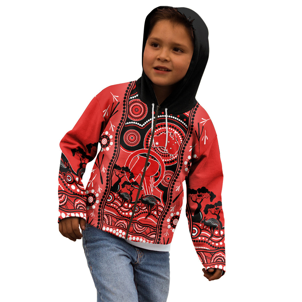 Custom Melbourne Renegades Cricket Kid Hoodie Happy Australia Day Aboriginal Art - Vibe Hoodie Shop