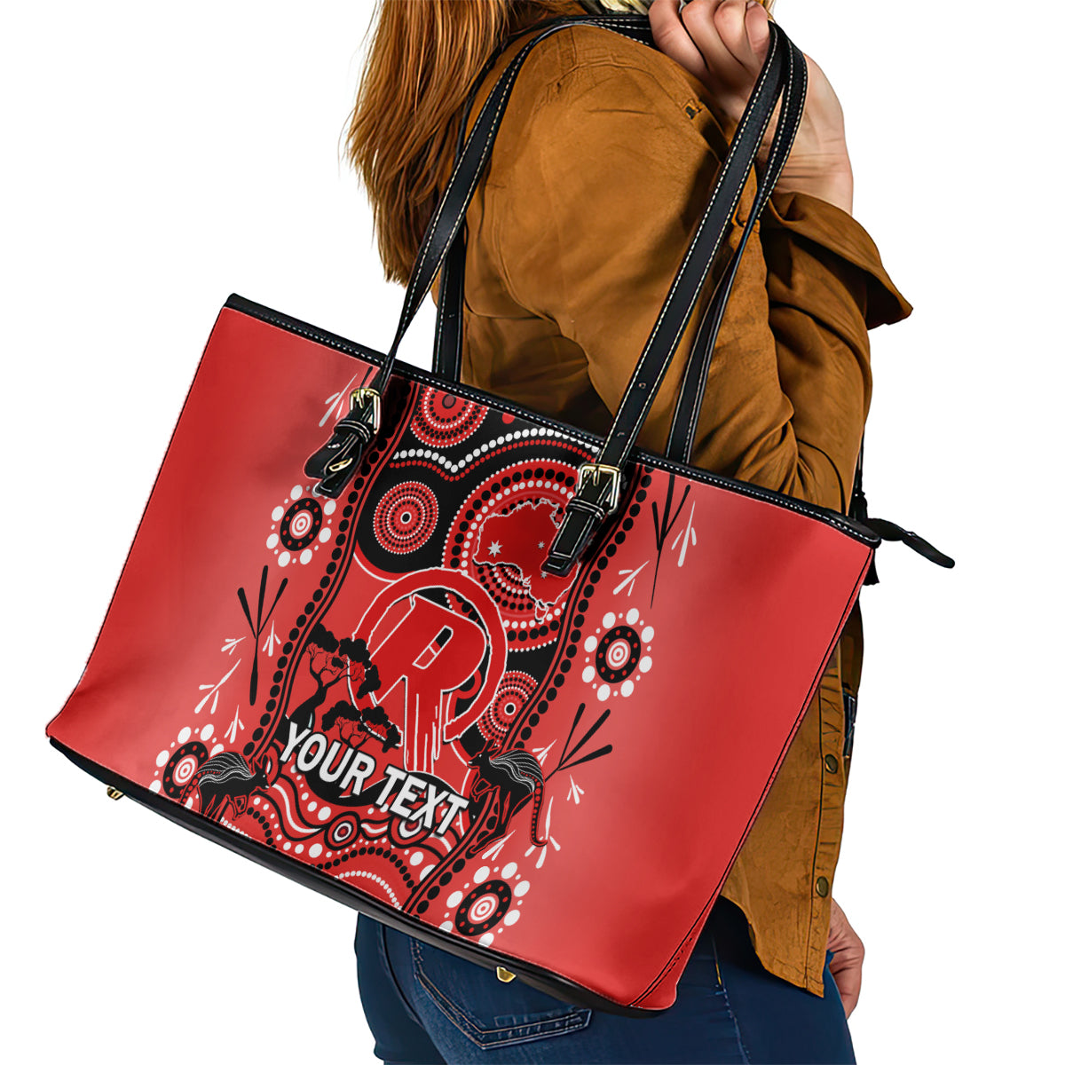 custom-melbourne-renegades-cricket-leather-tote-bag-happy-australia-day-aboriginal-art