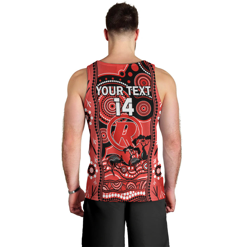 Custom Melbourne Renegades Cricket Men Tank Top Happy Australia Day Aboriginal Art - Vibe Hoodie Shop