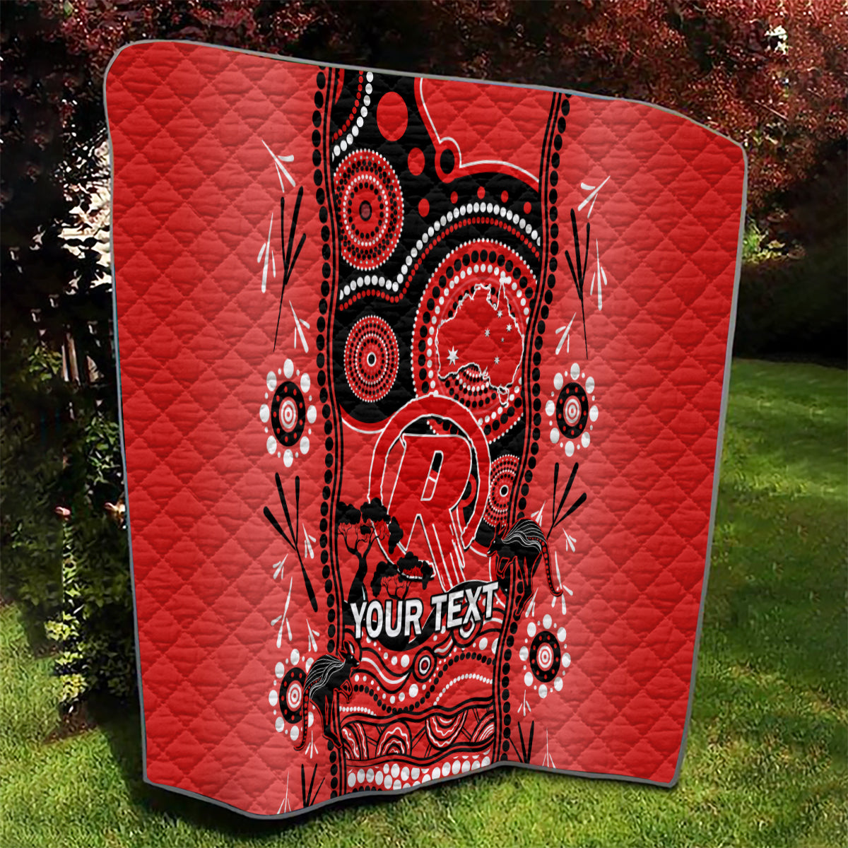 Custom Melbourne Renegades Cricket Quilt Happy Australia Day Aboriginal Art - Vibe Hoodie Shop