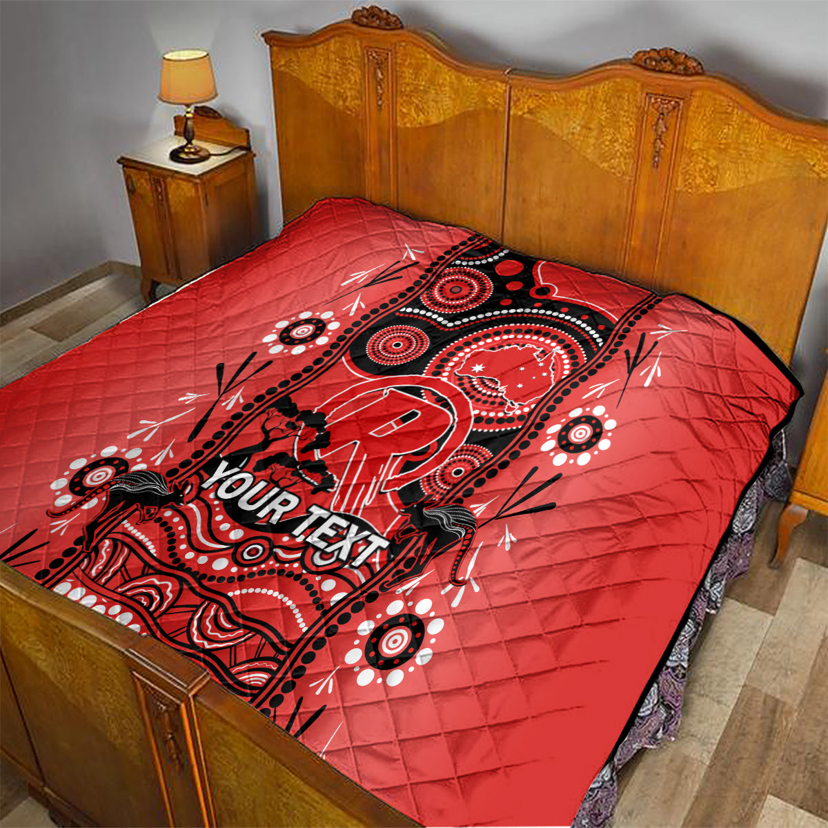 Custom Melbourne Renegades Cricket Quilt Happy Australia Day Aboriginal Art - Vibe Hoodie Shop