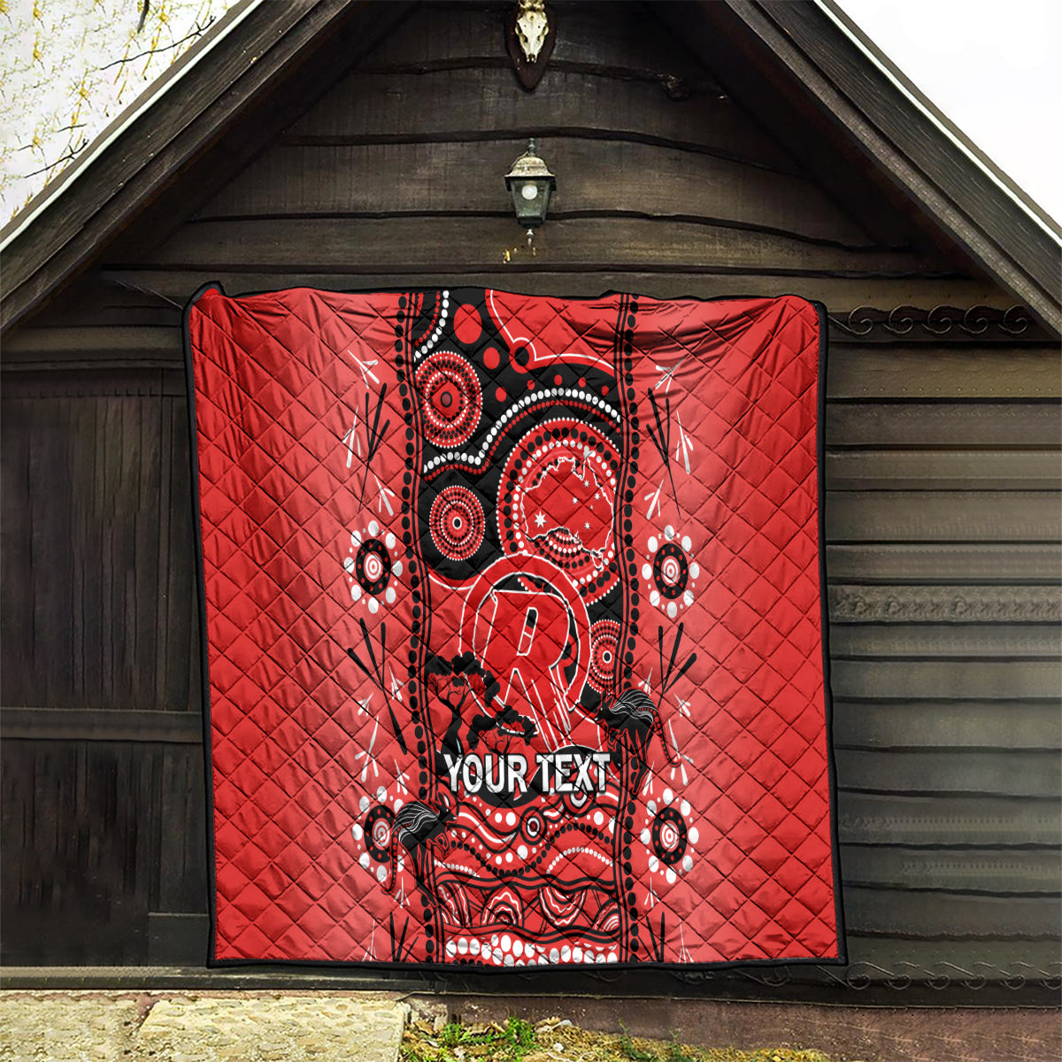 Custom Melbourne Renegades Cricket Quilt Happy Australia Day Aboriginal Art - Vibe Hoodie Shop