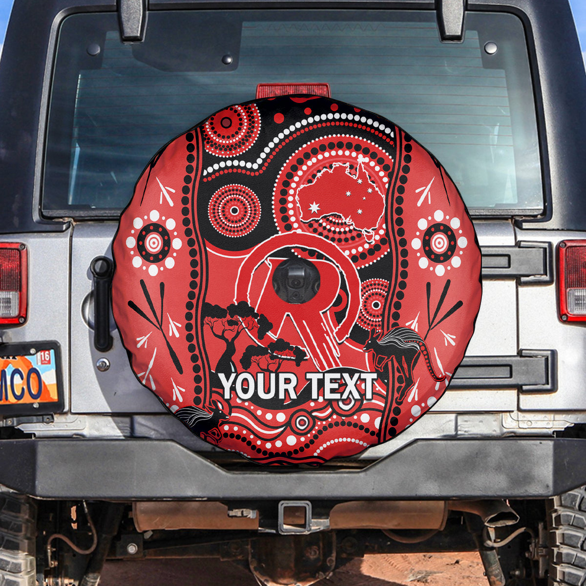 Custom Melbourne Renegades Cricket Spare Tire Cover Happy Australia Day Aboriginal Art - Vibe Hoodie Shop