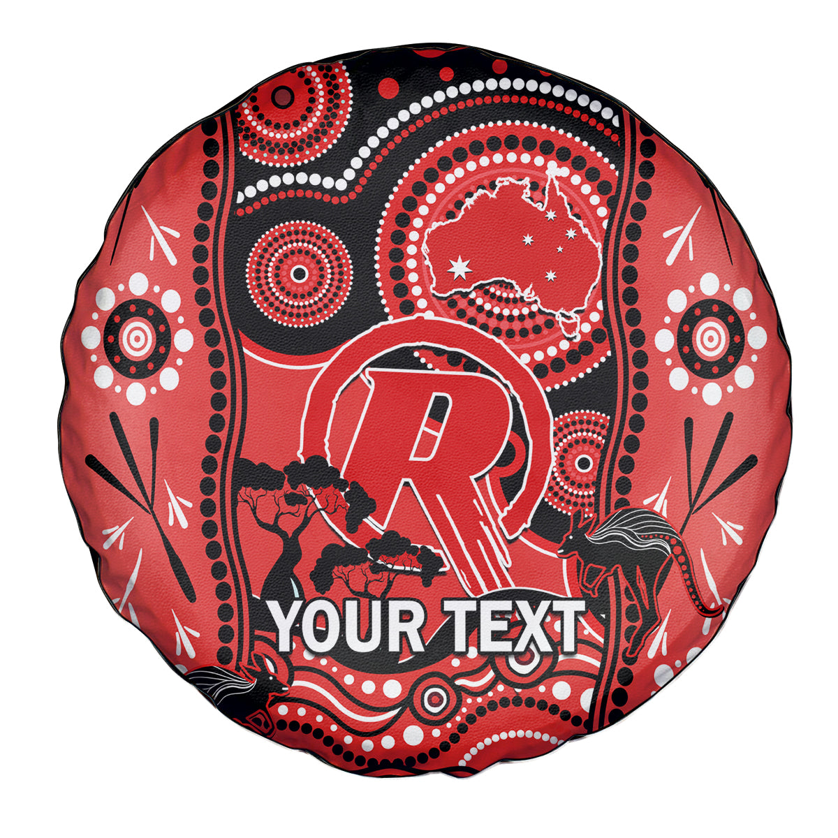 Custom Melbourne Renegades Cricket Spare Tire Cover Happy Australia Day Aboriginal Art - Vibe Hoodie Shop