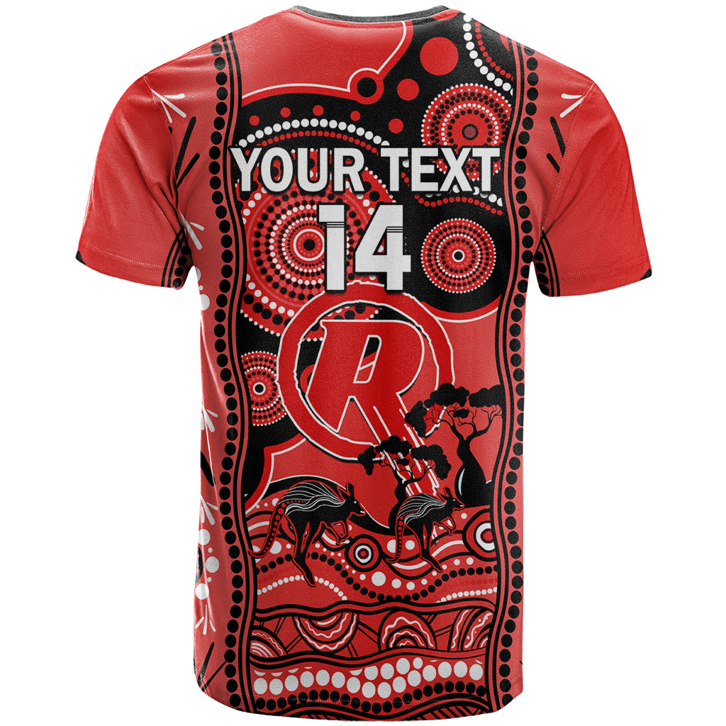 Custom Melbourne Renegades Cricket T Shirt Happy Australia Day Aboriginal Art - Vibe Hoodie Shop