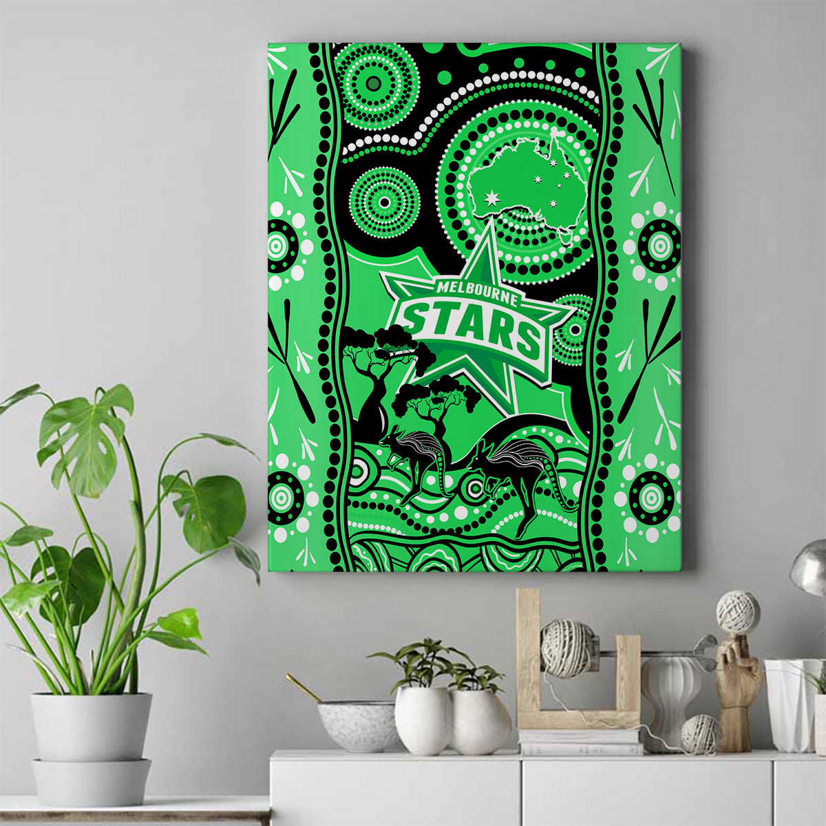 melbourne-stars-cricket-canvas-wall-art-happy-australia-day-aboriginal-art