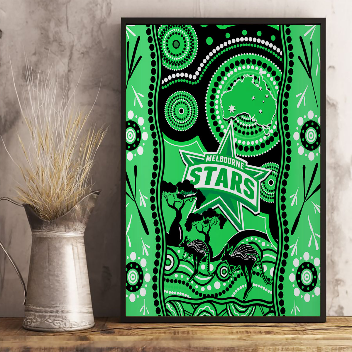 melbourne-stars-cricket-canvas-wall-art-happy-australia-day-aboriginal-art