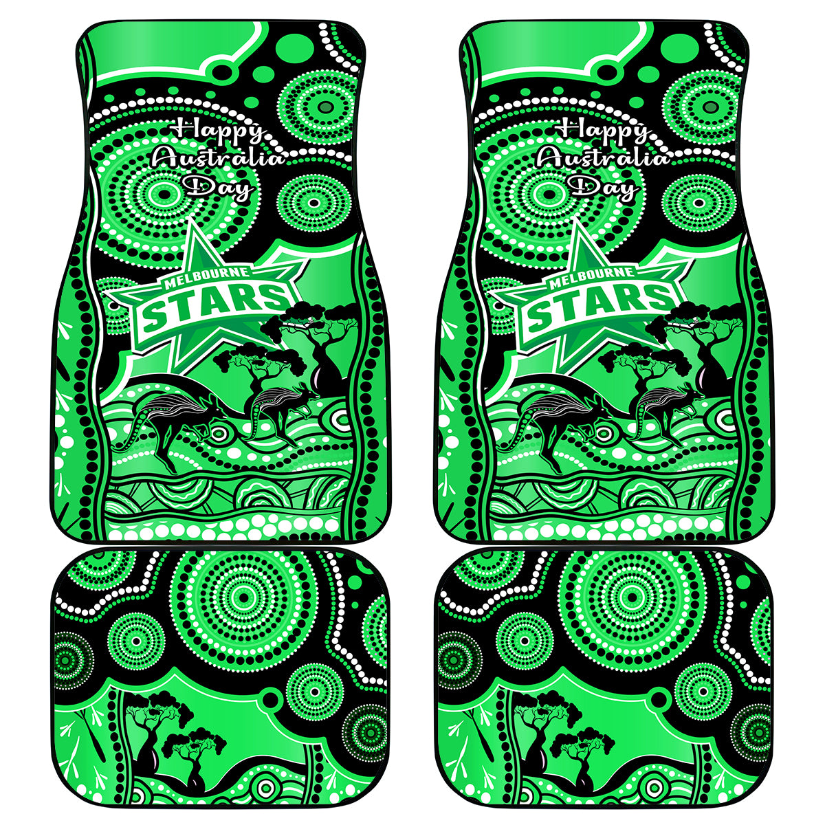 melbourne-stars-cricket-car-mats-happy-australia-day-aboriginal-art