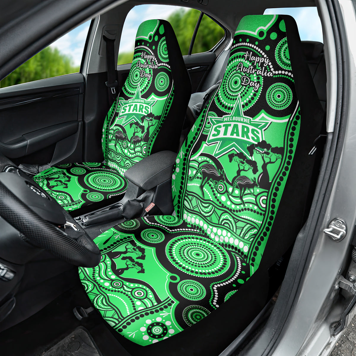 Melbourne Stars Cricket Car Seat Cover Happy Australia Day Aboriginal Art - Vibe Hoodie Shop