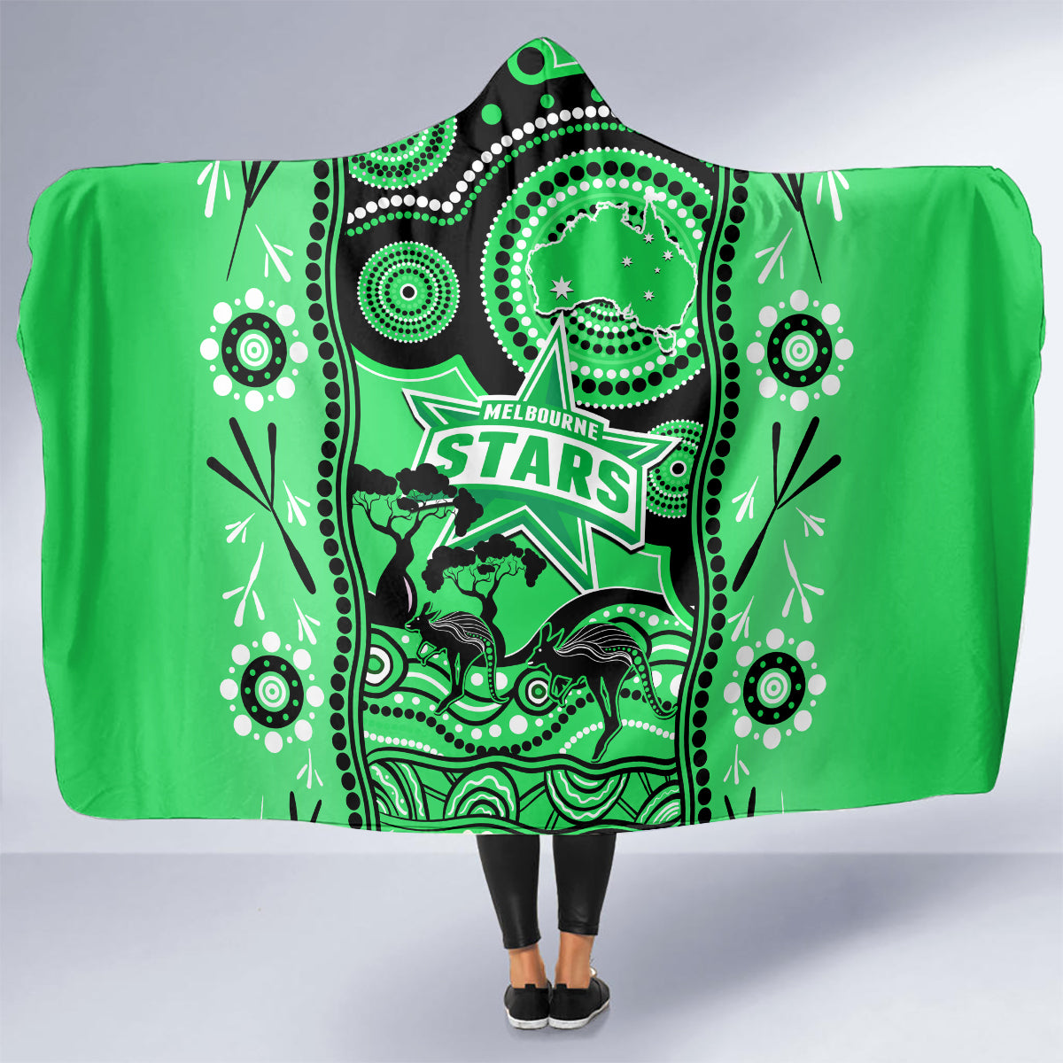 melbourne-stars-cricket-hooded-blanket-happy-australia-day-aboriginal-art