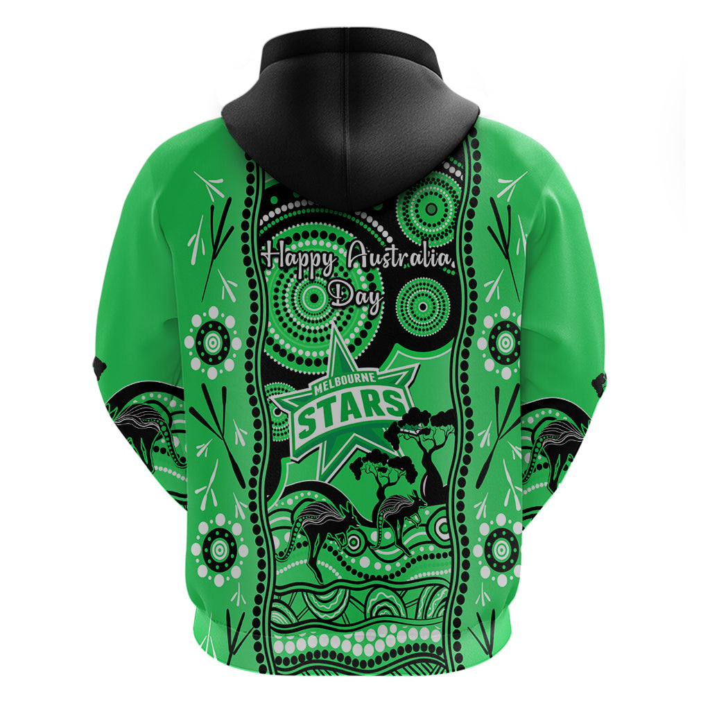 Melbourne Stars Cricket Hoodie Happy Australia Day Aboriginal Art - Vibe Hoodie Shop