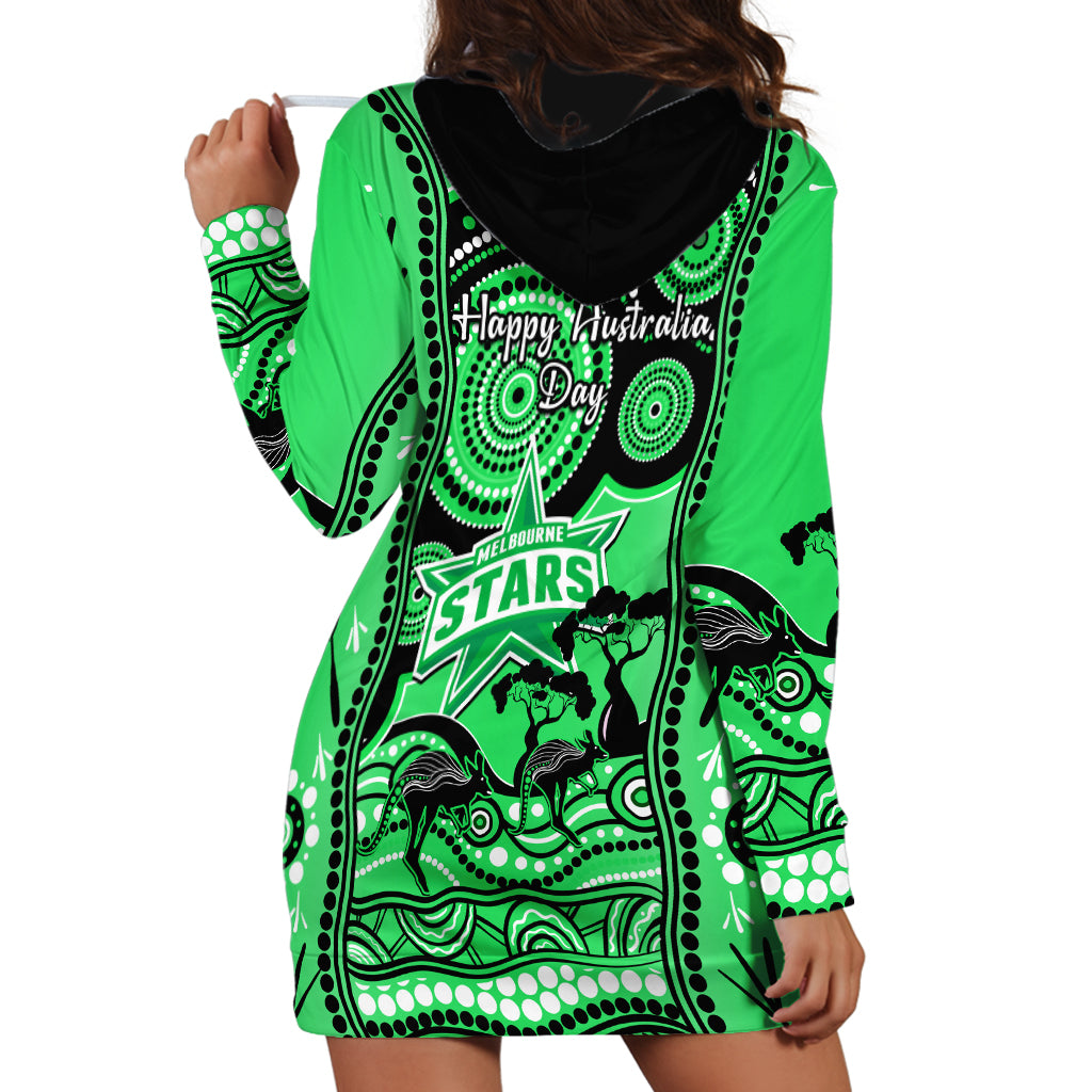 Melbourne Stars Cricket Hoodie Dress Happy Australia Day Aboriginal Art - Vibe Hoodie Shop