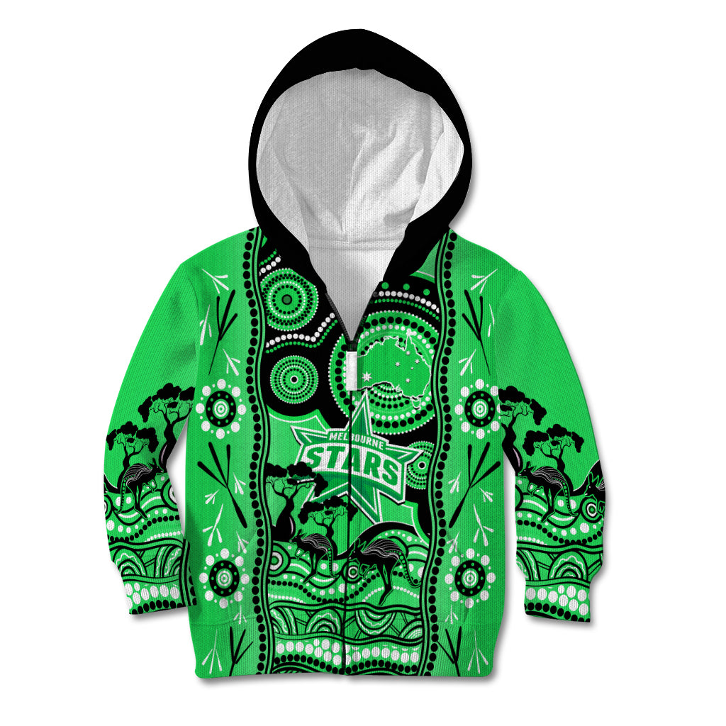 Melbourne Stars Cricket Kid Hoodie Happy Australia Day Aboriginal Art - Vibe Hoodie Shop