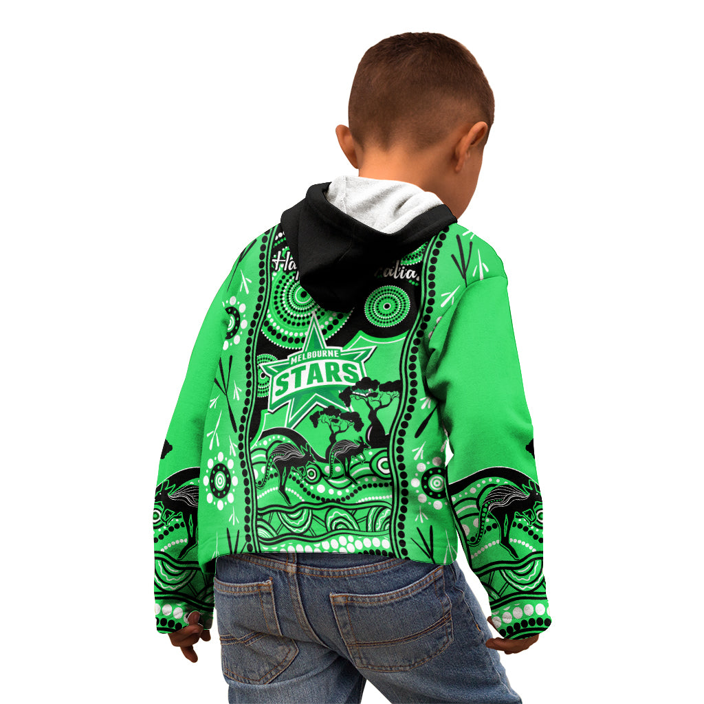 Melbourne Stars Cricket Kid Hoodie Happy Australia Day Aboriginal Art - Vibe Hoodie Shop