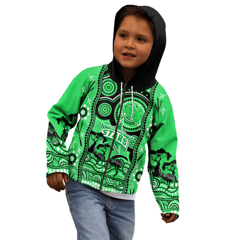 Melbourne Stars Cricket Kid Hoodie Happy Australia Day Aboriginal Art - Vibe Hoodie Shop