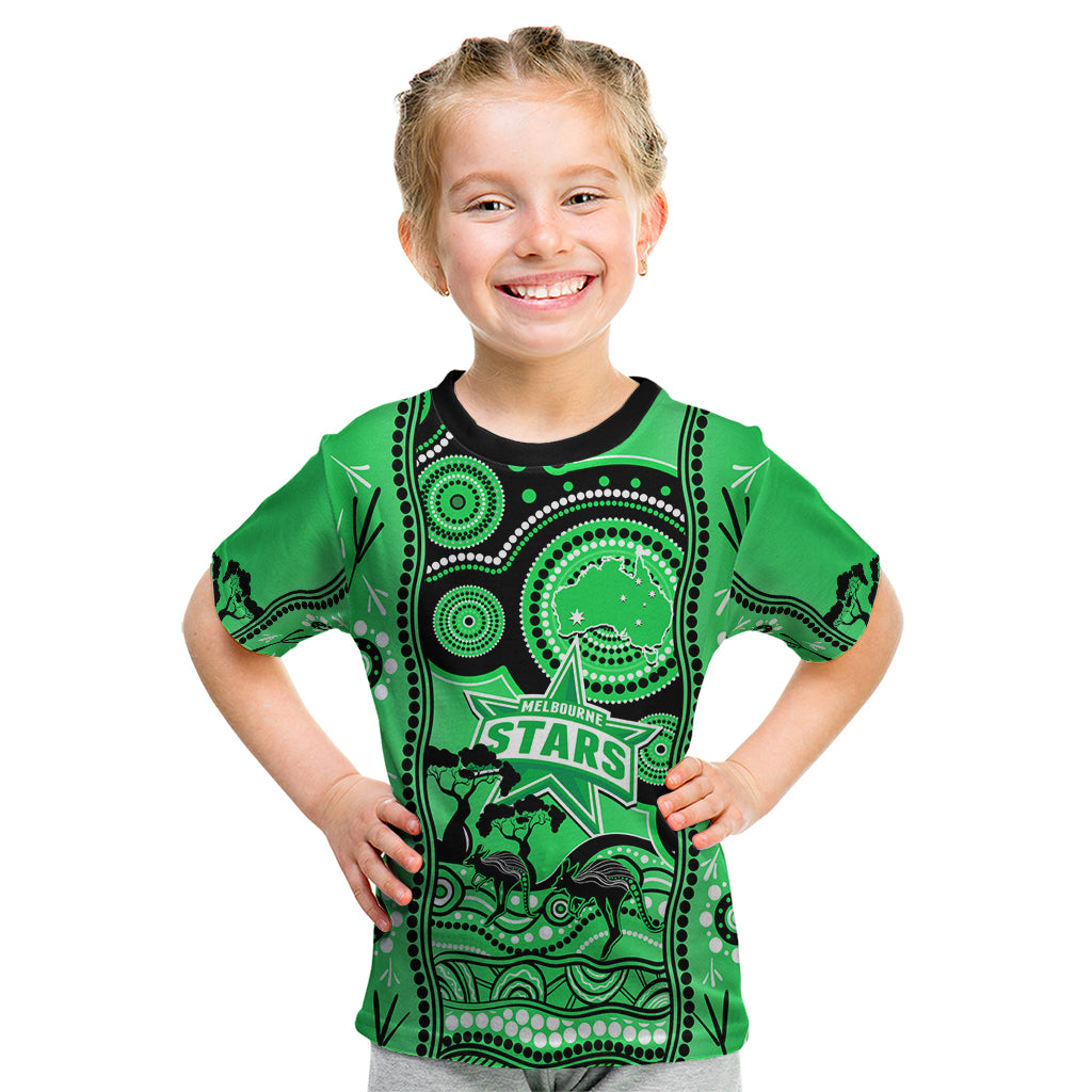 Melbourne Stars Cricket Kid T Shirt Happy Australia Day Aboriginal Art - Vibe Hoodie Shop