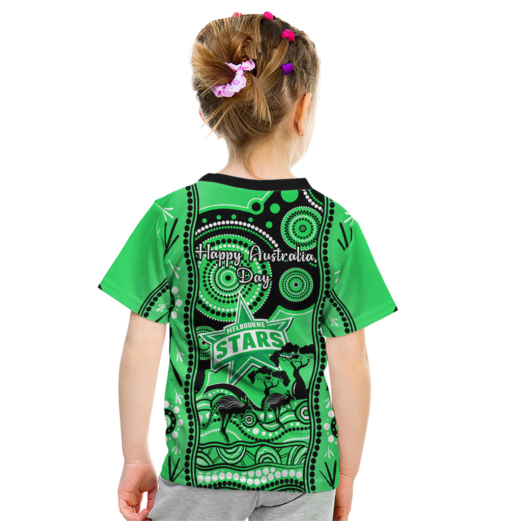 Melbourne Stars Cricket Kid T Shirt Happy Australia Day Aboriginal Art - Vibe Hoodie Shop