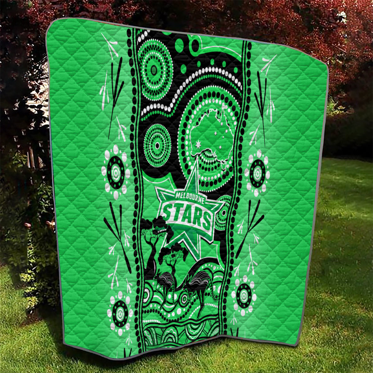 Melbourne Stars Cricket Quilt Happy Australia Day Aboriginal Art - Vibe Hoodie Shop