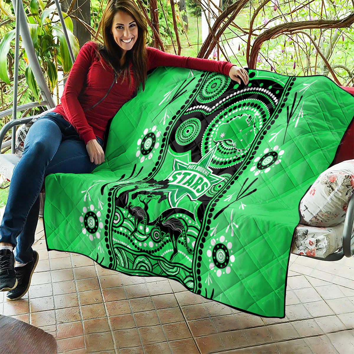 Melbourne Stars Cricket Quilt Happy Australia Day Aboriginal Art - Vibe Hoodie Shop