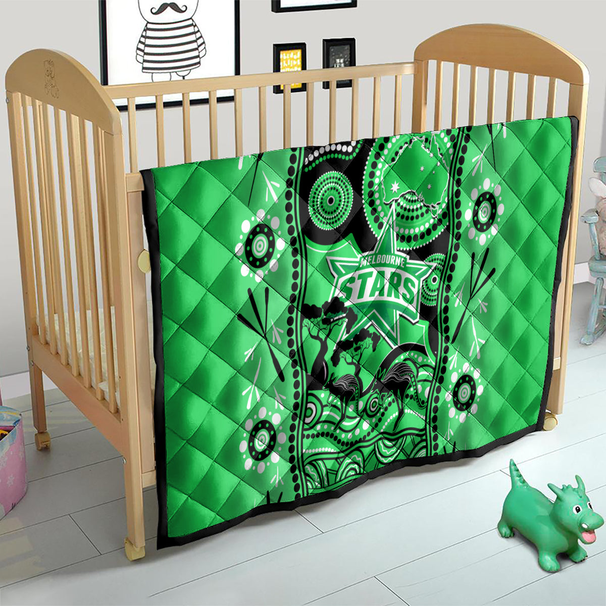 Melbourne Stars Cricket Quilt Happy Australia Day Aboriginal Art - Vibe Hoodie Shop