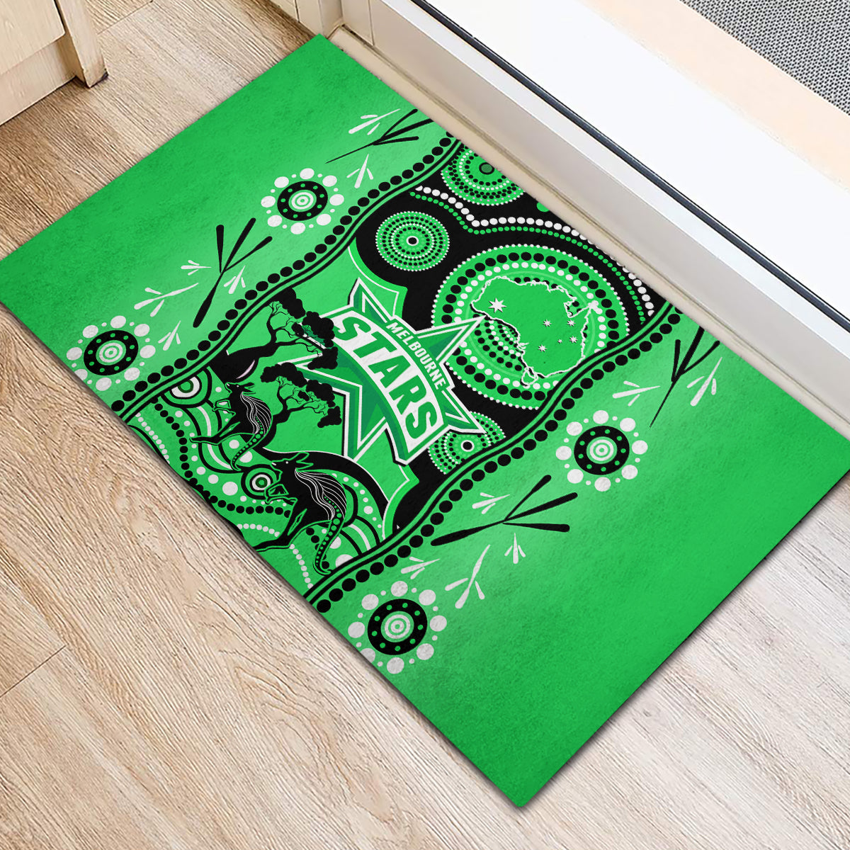 melbourne-stars-cricket-rubber-doormat-happy-australia-day-aboriginal-art