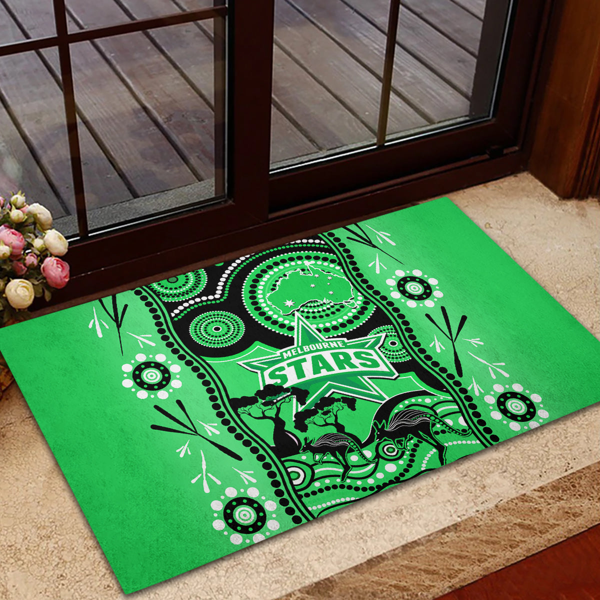 melbourne-stars-cricket-rubber-doormat-happy-australia-day-aboriginal-art