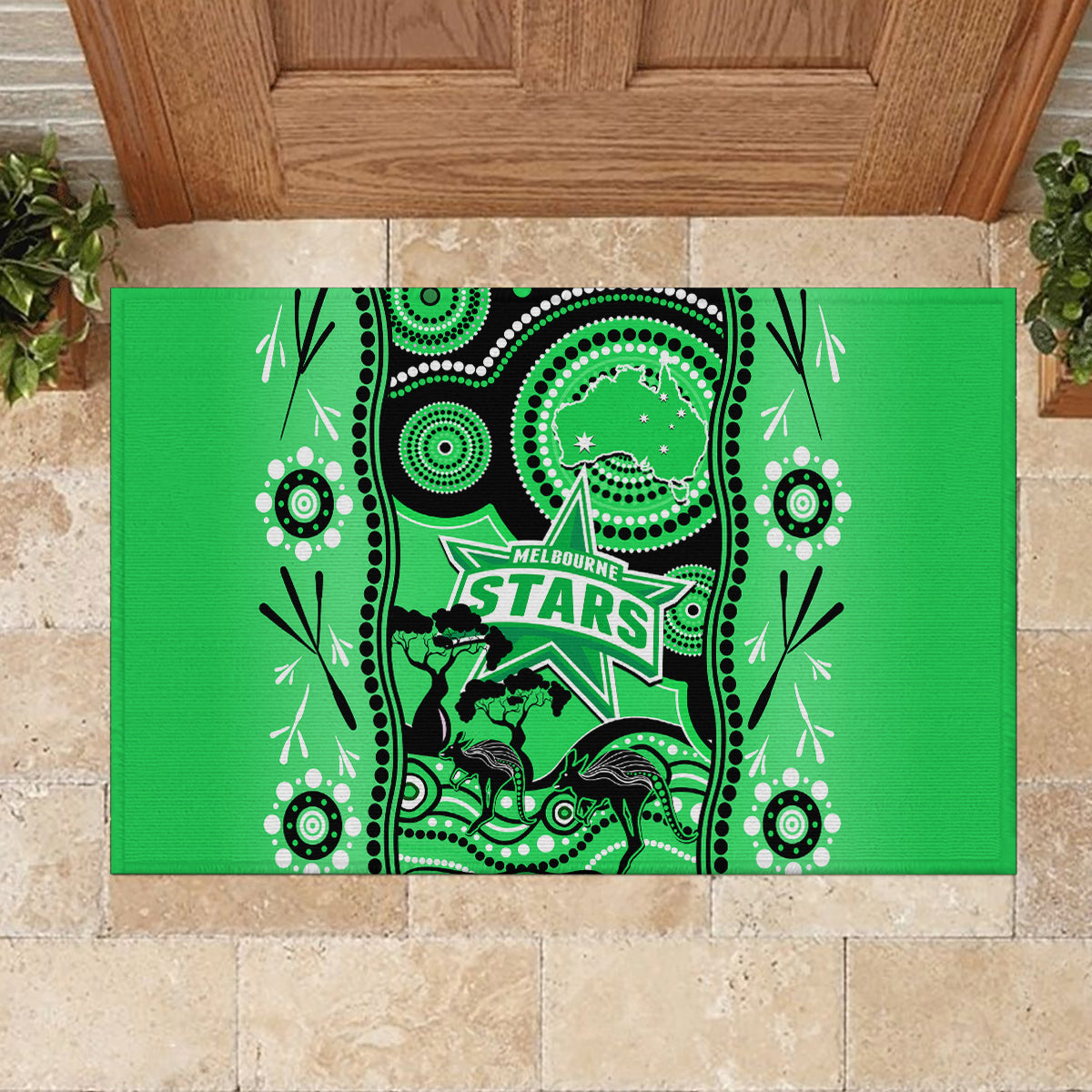 melbourne-stars-cricket-rubber-doormat-happy-australia-day-aboriginal-art