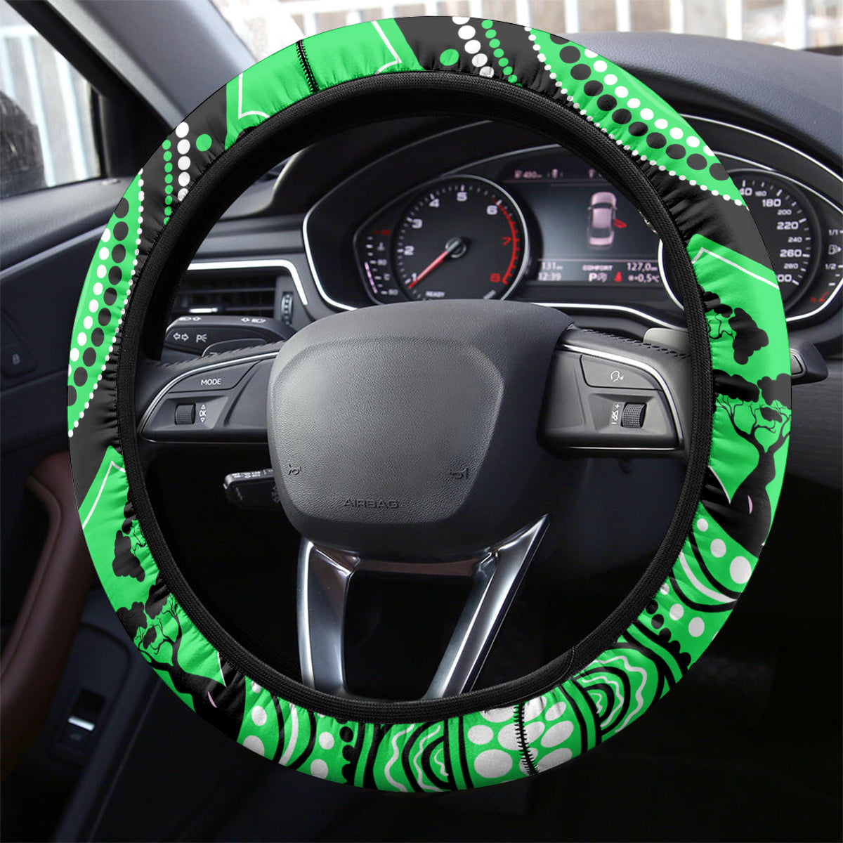 Melbourne Stars Cricket Steering Wheel Cover Happy Australia Day Aboriginal Art