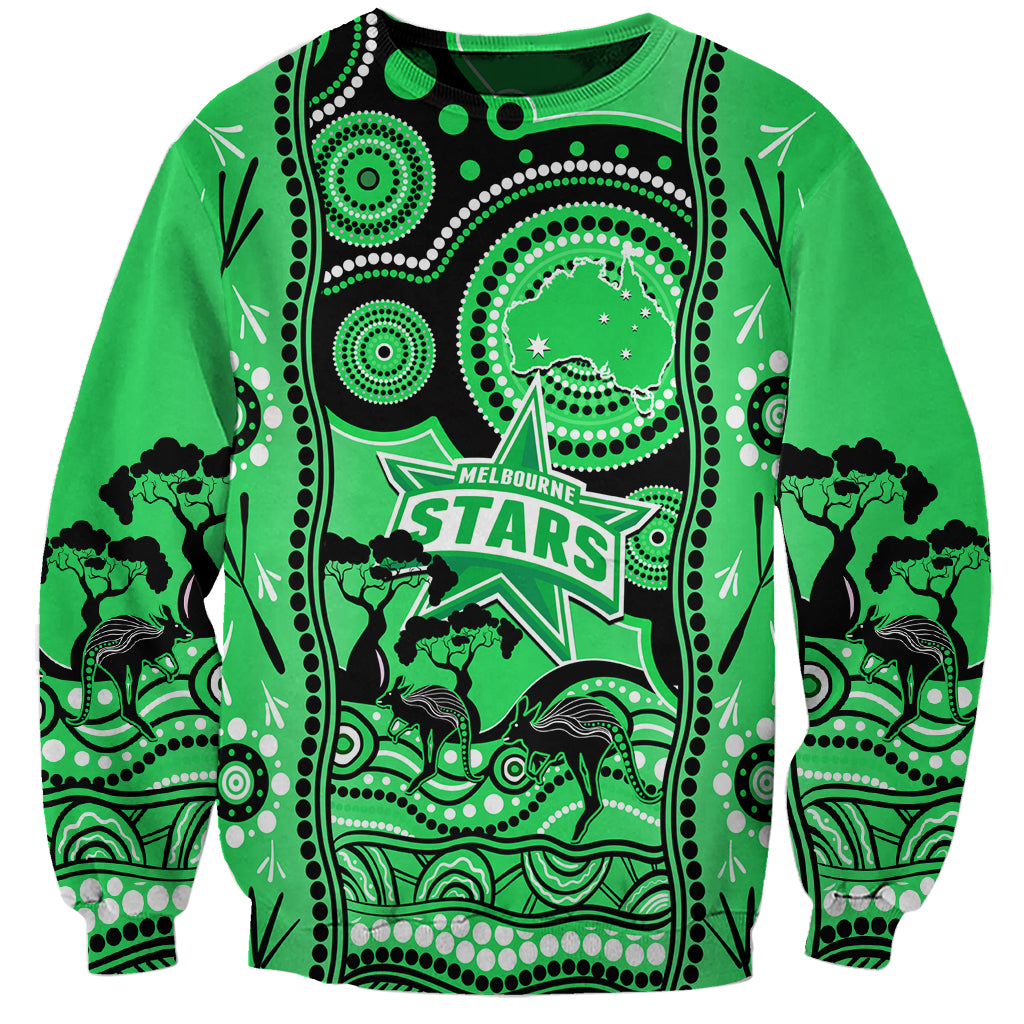 Melbourne Stars Cricket Sweatshirt Happy Australia Day Aboriginal Art - Vibe Hoodie Shop